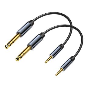 3.5mm to 6.35mm TRS Stereo Cable 1/4" Male to 1/8" Male TRS Stereo Audio Aux Cable 30CM 1/8" to 1/4" Headphone Jack Audio Adapter for Mixer Amplifier Guitar HomeTheater 2 Pcs