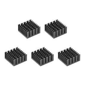 Uxcell مشعات إلكترونية لرقاقة MOS GPU IC باللون الأسود 14 × 14 × 10 ملم 5 قطع