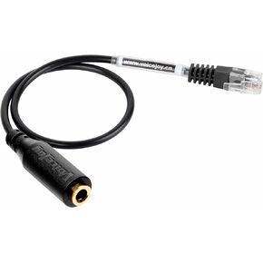 VoiceJoy 3.5mm Smartphone Headset Adapter to RJ9/RJ10/RJ12 4P4C Plug for Avaya 2400 4600 Series,Nortel,Simense etc.Headset/Handset Plug to iPhone iPad Headset 3.5MM TRRS Plug