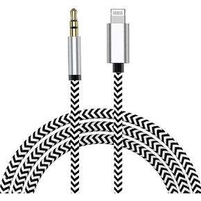 [Apple MFi Certified] iPhone AUX Cord for iPhone in Car,Lightning to 3.5mm iPhone Aux Adapter Cable for iPhone14/13/12/11/XS/XR/X 8 7 6/iPad to Car/Home Stereo,Speaker,Headphone Support All iOS -3.3FT