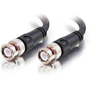 C2G/ Cables To Go Legrand - C2G BNC Cable, 75 OHM BNC Cable, 1 Foot Connector Cable, Black BNC Cable 75 OHM, 1 Count, C2G 40024