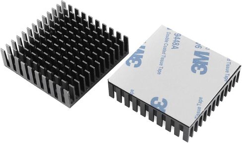 Aluminum Heatsink 4PCS 40x40x11mm Black Aluminum Cooling Fin Radiator with 3M Thermal Conductive Adhesive Tape for Cooling GPU IC Chips VRAM VGA RAM in Saudi Arabia