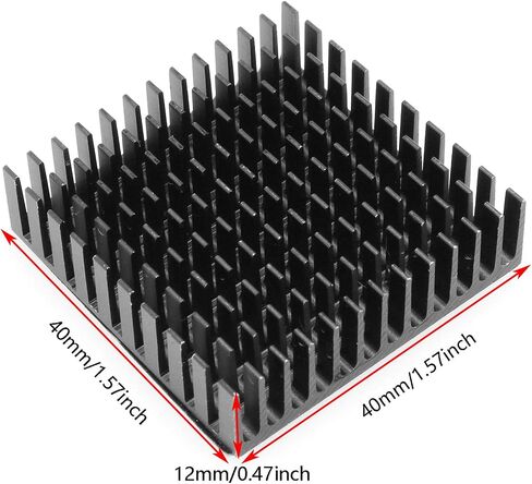Aluminum Heatsink 4PCS 40x40x11mm Black Aluminum Cooling Fin Radiator with 3M Thermal Conductive Adhesive Tape for Cooling GPU IC Chips VRAM VGA RAM in Saudi Arabia