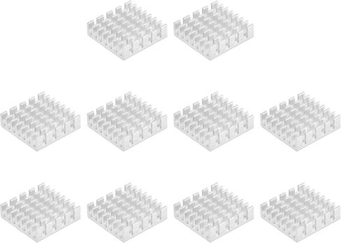 Uxcell 20x20x6mm مشعات إلكترونية ذاتية اللصق من الألومنيوم لـ IC، MOS 10 قطع in Saudi Arabia