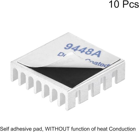 Uxcell 20x20x6mm مشعات إلكترونية ذاتية اللصق من الألومنيوم لـ IC، MOS 10 قطع in Saudi Arabia
