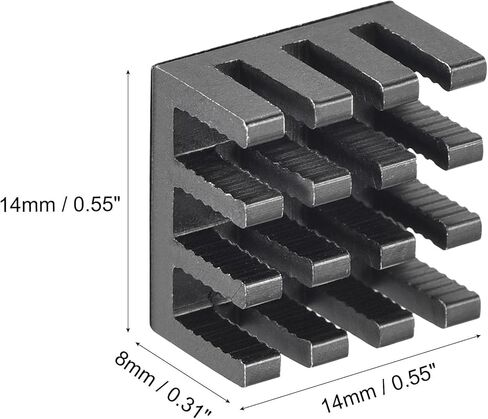 Uxcell 20x20x6mm مشعات إلكترونية ذاتية اللصق من الألومنيوم لـ IC، MOS 10 قطع in Saudi Arabia
