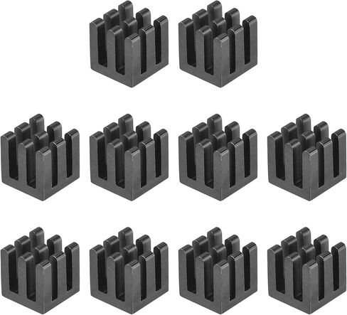 Uxcell 20x20x6mm مشعات إلكترونية ذاتية اللصق من الألومنيوم لـ IC، MOS 10 قطع in Saudi Arabia