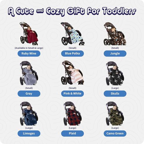 Stroller Blanket for Babies & Toddlers - The Stroller Wearable Fleece Baby Blanket w/Sleeves, Foot Pocket & Hand Covers - Soft Baby Blanket for Girls & Boys - Small, 26 x 27", Jungle in Saudi Arabia