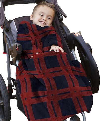 Stroller Blanket for Babies & Toddlers - The Stroller Wearable Fleece Baby Blanket w/Sleeves, Foot Pocket & Hand Covers - Soft Baby Blanket for Girls & Boys - Small, 26 x 27", Jungle in Saudi Arabia