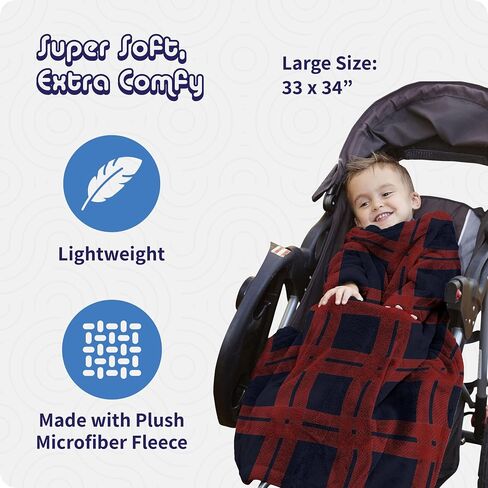 Stroller Blanket for Babies & Toddlers - The Stroller Wearable Fleece Baby Blanket w/Sleeves, Foot Pocket & Hand Covers - Soft Baby Blanket for Girls & Boys - Small, 26 x 27", Jungle in Saudi Arabia