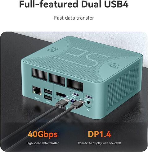 Beelink Mini PC, SER6 MAX Ryzen7 7735HS (up to 4.75GHz) Mini Computer, AMD Radeon 680M, 32GB DDR5 500GB Ryzen 7, Small Gaming PC Quad Displays HDMI+DP+Dual USB4, 2.5Gbps, WiFi 6+BT5.2 in Saudi Arabia