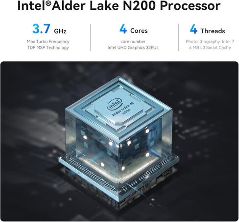 Beelink EQ13 Mini PC,13th Gen Intel Alder Lake-N200 up to 3.7GHz(4C/4T),16G DDR4 RAM/500GB PCIe 3.0 SSD,Supports 4K Dual Display/WiFi6/BT5.2/USB 3.2/Dual LAN/Home/Office in Saudi Arabia