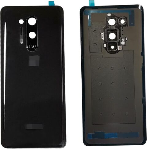 قطع غيار غطاء زجاجي خلفي للباب الخلفي لبطارية ون بلس 8 برو لهاتف ون بلس 8 برو 5 جي 6.78 بوصة (أسود) in Kuwait