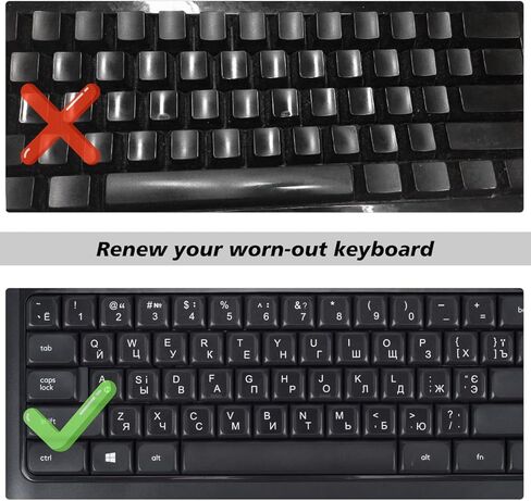 3 قطع ملصقات لوحة المفاتيح الأوكرانية، ملصق لوحة المفاتيح الأوكرانية مع حرف أبيض خلفية سوداء غير شفافة لسطح المكتب والكمبيوتر المحمول ولوحة المفاتيح والكمبيوتر المحمول، ملصق لوحة المفاتيح البيلاروسية غير اللامعة - الأوكرانية in Kuwait