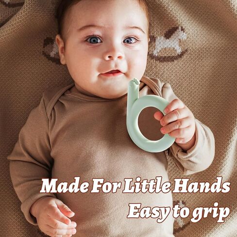 ألعاب عضاضة لحديثي الولادة من NCVI للأطفال من عمر 0-6/3-6 أشهر، مجموعة مكونة من 4 قطع، ألعاب توحد حسية مطاطية من السيليكون للرضع والأطفال لتخفيف آلام التسنين، 100% سيليكون من الفئة الغذائية خالٍ من مادة BPA، طراز 1 in Kuwait