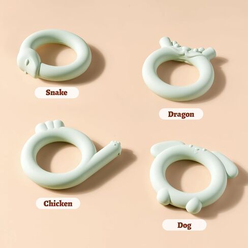 ألعاب عضاضة لحديثي الولادة من NCVI للأطفال من عمر 0-6/3-6 أشهر، مجموعة مكونة من 4 قطع، ألعاب توحد حسية مطاطية من السيليكون للرضع والأطفال لتخفيف آلام التسنين، 100% سيليكون من الفئة الغذائية خالٍ من مادة BPA، طراز 1 in Kuwait
