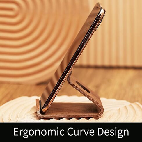 Wooden Cell Phone Stand,Desktop Portable Phone Holder Compatible with iPhone 15 Pro Max 14 Plus 13 12 se,Natural Wood Smartphone Holder for Desk Office,Wooden Craft(Structure Stand) in Saudi Arabia