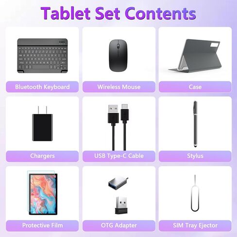 أحدث جهاز لوحي Android 14 لعام 2024، معالج ثماني النواة + 64 جيجابايت + 8 جيجابايت/512 جيجابايت قابل للتوسيع، جهاز لوحي 10 بوصة WiFi 6 +BT 5.0، أجهزة لوحية بكاميرا عالية الدقة بدقة 18 ميجابكسل مع بطارية 7000 مللي أمبير في الساعة، جهاز لوحي 2 في 1 مع حافظة in Saudi Arabia