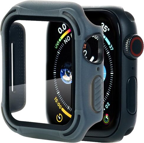 ME Compatible with Apple Watch Series 6 Case, 40mm Hard Case PC and TPU Bumper Cover with Tempered Glass Screen Protector Fits Series 6 5 4 SE, Men Women Apple Watch Accessories in Saudi Arabia