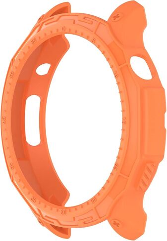 Protective Case Compatible for Amazfit GTR 4 Case Cover Bumper Shell TPU Anti-Scratch Frame for Amazfit GTR 4 GTR4 Smart Watch Accessories Coverage Protector (Green/Orange) in Saudi Arabia