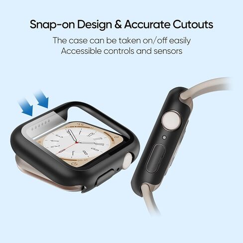 ArmorSuit 2 Pack Case Designed for Apple Watch Series 8 / Series 7 (45mm) Slim Case w/Built-in Tempered Glass Screen Protector - Green in Saudi Arabia