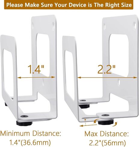 Cable Box Mount Modem Wall Mount Adjustable Wall Mount Holder for Apple TV, Roku, Mac mini, Xiaomi TV Box，Mini PC, Modems, Routers (Narrow) in Kuwait