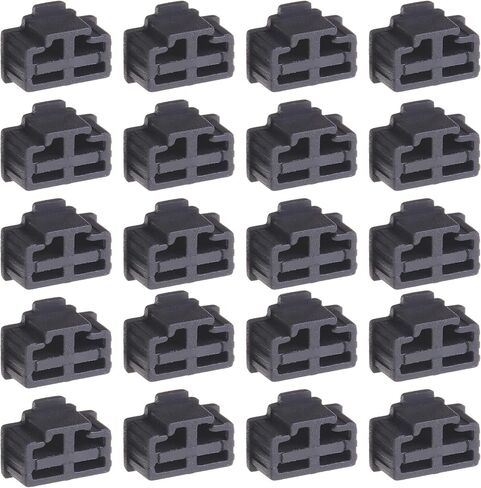 RJ45 Jack Dust Cover,20Pcs RJ45 Anti Dust Cover Cap Protector Plug Protects Ethernet Hub Port for RJ45 Female Port for TV,Computer,Other Devices (Black) in Saudi Arabia