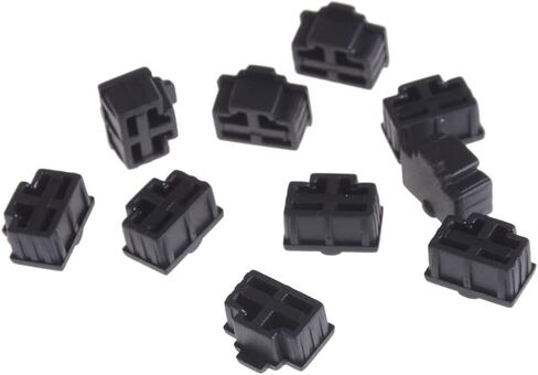 RJ45 Jack Dust Cover,20Pcs RJ45 Anti Dust Cover Cap Protector Plug Protects Ethernet Hub Port for RJ45 Female Port for TV,Computer,Other Devices (Black) in Saudi Arabia