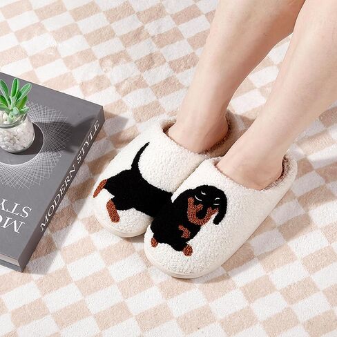 Dachshund Slippers for Women Chicken Slippers for Women Memory Foam Owl Slippers Cute Animal Dog Slipper Fluffy Shoes in Saudi Arabia