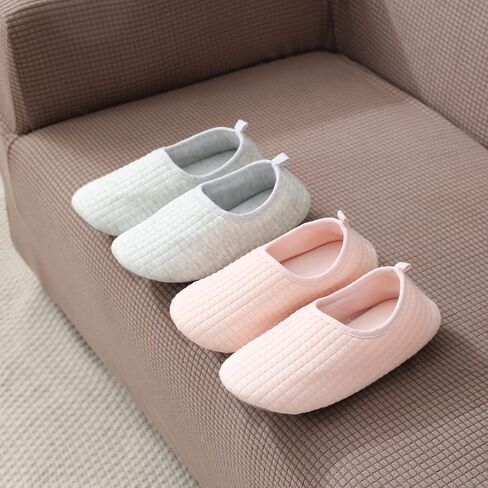 Ballerina Slippers for Women with Soft Memory Foam, Breathable Cotton and Rubber Sole Womens House Slippers in Saudi Arabia