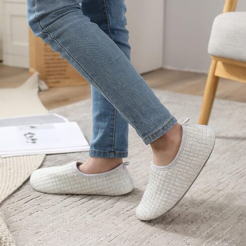 Ballerina Slippers for Women with Soft Memory Foam, Breathable Cotton and Rubber Sole Womens House Slippers in Saudi Arabia