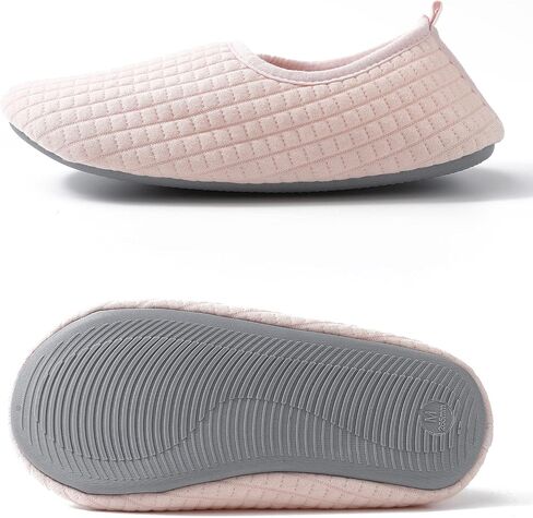 Ballerina Slippers for Women with Soft Memory Foam, Breathable Cotton and Rubber Sole Womens House Slippers in Saudi Arabia