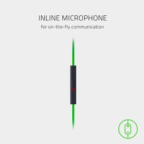 Razer Hammerhead Duo Console: Custom-Tuned Dual-Driver Technology - in-Line Mic Mute Switch - Aluminum Frame - Dedicated Carrying Case - 3.5mm Headphone Jack - Green (RZ12-03030300-R3M1) in Saudi Arabia