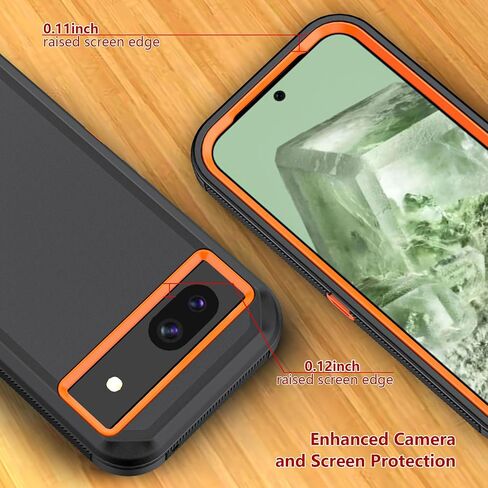 حافظة هاتف لهاتف Google Pixel 8A 2024، غطاء حماية مدرع مقاوم للصدمات شديد التحمل مع مشبك حزام لجراب هاتف Google 8A 2024 (أسود) in Kuwait