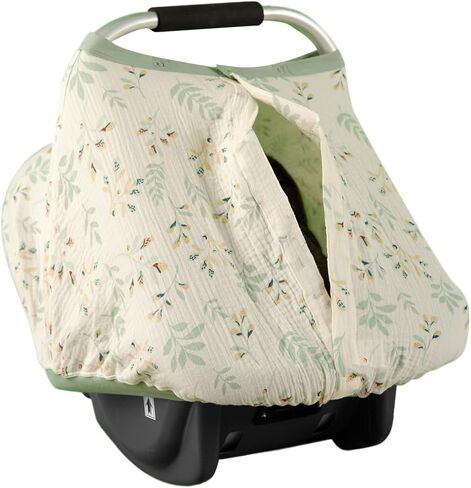 Car Seat Covers for Babies Girl and Boy with 100% Cotton Muslin Material | Baby Carseat Cover Girl and Boy | Adorable Baby Car Seat Cover with Cute Design | Infant Car Seat Cover with Window in Saudi Arabia
