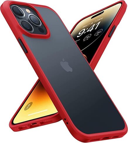 TORRAS Shockproof for Phone 14 Pro Max Case, Military Grade Drop Protection, Silicone for Phone 14 Pro Max Case, Slim Thin Semi-Clear Case for Phone 14 ProMax Case, Black-Guardian Series in Saudi Arabia