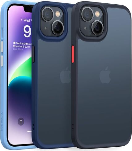 TORRAS Shockproof for Phone 14 Pro Max Case, Military Grade Drop Protection, Silicone for Phone 14 Pro Max Case, Slim Thin Semi-Clear Case for Phone 14 ProMax Case, Black-Guardian Series in Saudi Arabia