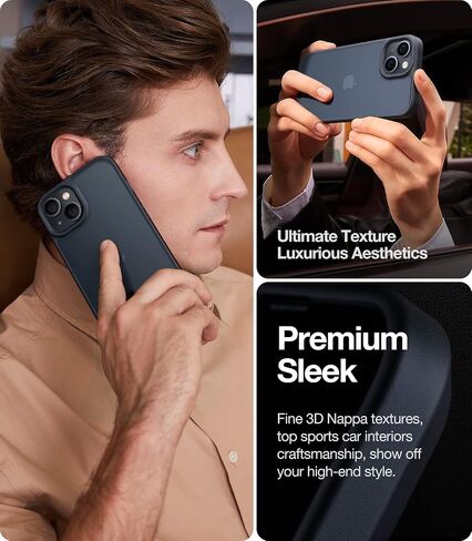TORRAS Shockproof for Phone 14 Pro Max Case, Military Grade Drop Protection, Silicone for Phone 14 Pro Max Case, Slim Thin Semi-Clear Case for Phone 14 ProMax Case, Black-Guardian Series in Saudi Arabia