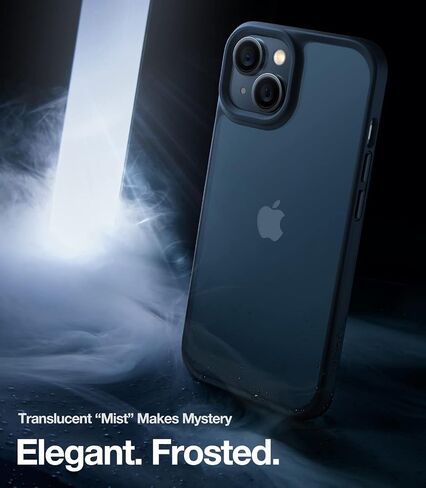 TORRAS Shockproof for Phone 14 Pro Max Case, Military Grade Drop Protection, Silicone for Phone 14 Pro Max Case, Slim Thin Semi-Clear Case for Phone 14 ProMax Case, Black-Guardian Series in Saudi Arabia