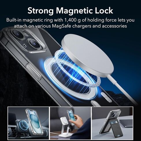 ESR for iPhone 16 Pro Case, Camera Control Compatible with MagSafe, Camera Protection, Shockproof Thin Cover, Resists Yellowing and Scratches, Magnetic Phone Case for iPhone 16 Pro, Clear in Saudi Arabia