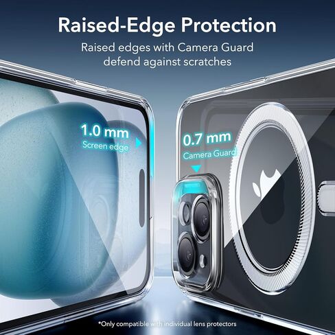 ESR for iPhone 16 Pro Case, Camera Control Compatible with MagSafe, Camera Protection, Shockproof Thin Cover, Resists Yellowing and Scratches, Magnetic Phone Case for iPhone 16 Pro, Clear in Saudi Arabia