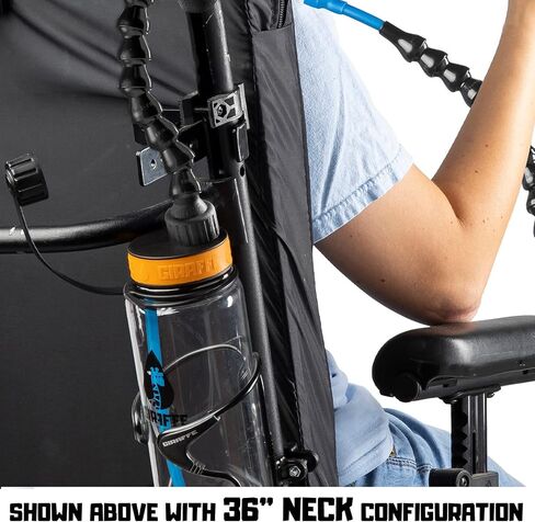 Tower XL Hands Free Drinking System, Clear Tritan Bottle, with Round Tube Mounted Bottle Holder (Length 15 in / 38 cm) in Saudi Arabia