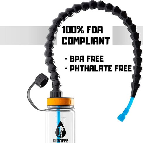 Tower XL Hands Free Drinking System, Clear Tritan Bottle, with Round Tube Mounted Bottle Holder (Length 15 in / 38 cm) in Saudi Arabia