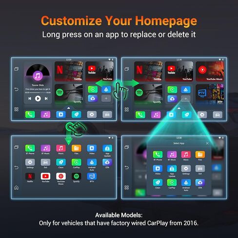 Play2Video Pro CarPlay Ai Box، صندوق سحري للوسائط المتعددة مع YouTube وNetflix مدمجين، 3 في 1 Android Auto وCarPlay محول لاسلكي للسيارات مع CarPlay سلكي من المصنع من 2016، ترقية OTA عبر الإنترنت in Saudi Arabia