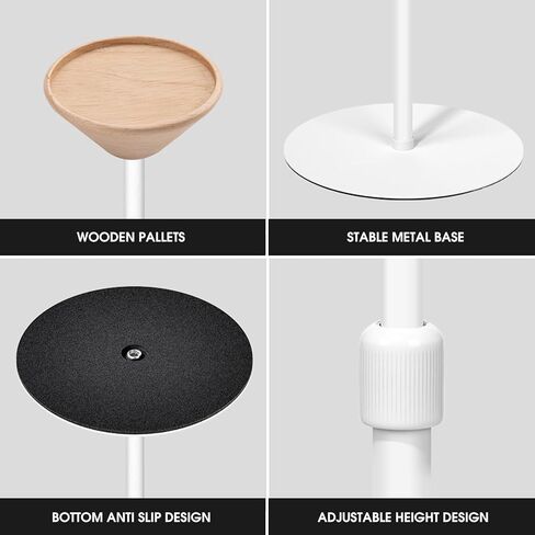 الحامل الأرضي متوافق مع Echo Dot (الجيل الخامس والرابع)، وحامل ارتفاع قابل للتعديل وقاعدة مضادة للانزلاق. حامل ملحقات مكبر الصوت مناسب لغرف المعيشة وغرف النوم وصالات الألعاب الرياضية (عبوتان - أبيض) in Kuwait