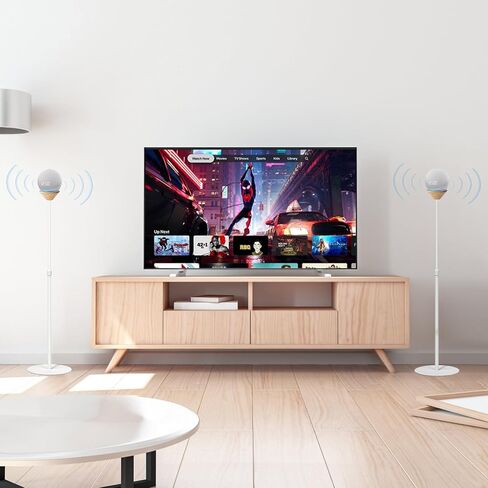 الحامل الأرضي متوافق مع Echo Dot (الجيل الخامس والرابع)، وحامل ارتفاع قابل للتعديل وقاعدة مضادة للانزلاق. حامل ملحقات مكبر الصوت مناسب لغرف المعيشة وغرف النوم وصالات الألعاب الرياضية (عبوتان - أبيض) in Kuwait