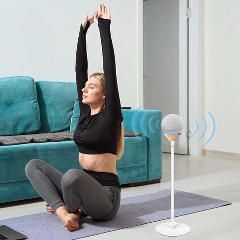 الحامل الأرضي متوافق مع Echo Dot (الجيل الخامس والرابع)، وحامل ارتفاع قابل للتعديل وقاعدة مضادة للانزلاق. حامل ملحقات مكبر الصوت مناسب لغرف المعيشة وغرف النوم وصالات الألعاب الرياضية (عبوتان - أبيض) in Kuwait