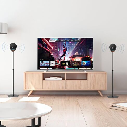 الحامل الأرضي متوافق مع Echo Dot (الجيل الخامس والرابع)، وحامل ارتفاع قابل للتعديل وقاعدة مضادة للانزلاق. حامل ملحقات مكبر الصوت مناسب لغرف المعيشة وغرف النوم وصالات الألعاب الرياضية (عبوتان - أبيض) in Saudi Arabia