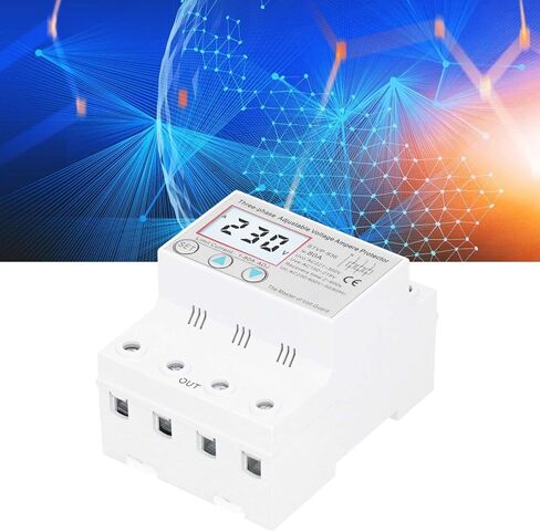 STVP‑936 LCD Adjustable Voltage Protector 3‑Phase LCD Multifunctional Self‑Resetting Voltage Protector 230V/400V AC((50A)) in Saudi Arabia