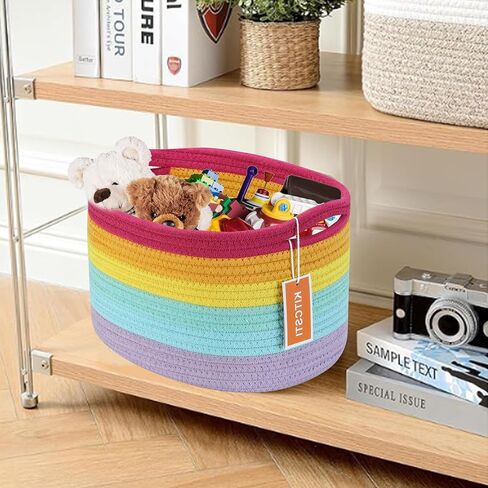 Woven Storage Basket, Cotton Rope Baskets for Organizing Craft Supplies, Clothes, Toy Storage Organizer to Keep Handy, Set of 3 in Saudi Arabia